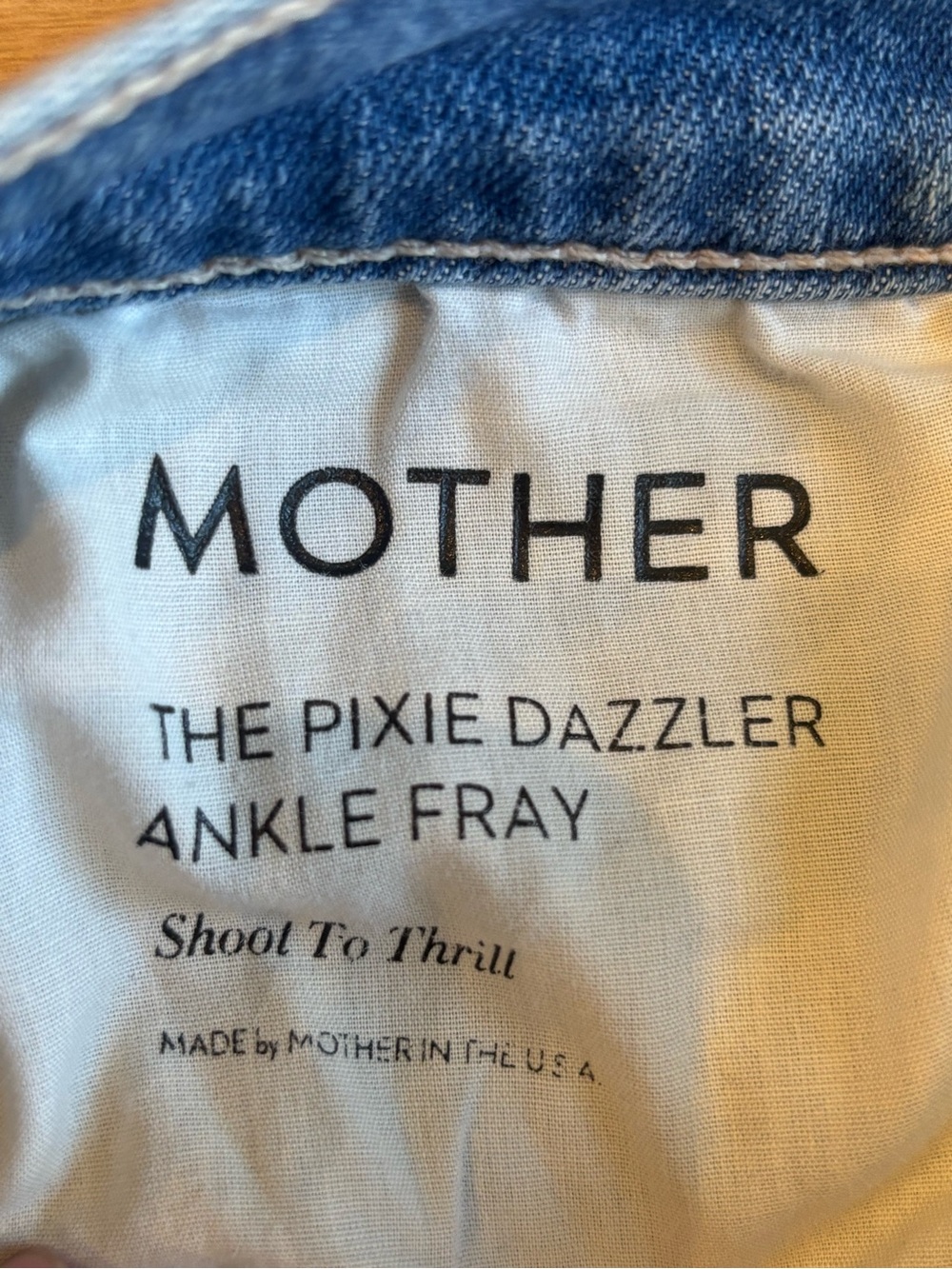 MOTHER The Pixie Dazzler Ankle Fray Shoot To Thrill Size 26 - Picture 11 of 16